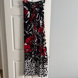 White House Black Market Strapless Tropical Floral Maxi Dress - size XXS